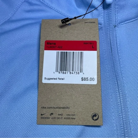 Nike Mamba Kobe Bryant Full Zip Jacket Mens Large Light Blue Dri-Fit HJ8097-422 - Picture 5 of 11